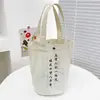 Bolsa Saco de Lona com Logo Personalizado, Bolsa Saco de Grande Capacidade, Bolsa Tote DIY, Bolsa para Copo de Café com Leite e Chá, Bolsa Portátil
