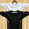 Camiseta de manga larga para hombre, nueva colección primavera/otoño 2026, capa base elástica, top de cuello redondo, versátil y moderno