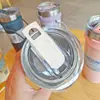 Caneca de Café de Grande Capacidade para Exportação, Copo de Água de Aço Inoxidável 304, Alça de Silicone Portátil, Copo de Gelo para Carro