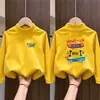 Ropa interior térmica casual de manga larga para niños, estilo nuevo Otoño Invierno, forro polar, camiseta de cuello alto para bebés, top interior, moderno