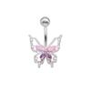 Gaibei Europa y los Estados Unidos minoría transfronteriza hermosa mariposa anillo de ombligo perforación uña del ombligo dulce viento anillo de ombligo anillo de ombligo