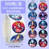 Varias pegatinas de nombres de dibujos animados, marcadores de índice, pegatinas de recompensa para niños, pegatinas de garabatos, esenciales para la temporada de regreso a clases, disponibles en stock para venta al por mayor