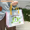 Bolsa de Praia Grande Capacidade para o Verão Bolsa de Mão para Natação Bolsa Portátil para Armazenamento de Artigos de Higiene Pessoal de Férias Bolsa de Ombro Único com Boneca Fofa