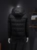 Estación Europea Chaqueta de Plumón con Capucha Estampado de Terciopelo Casual para Hombre Ropa Nueva de Invierno para Hombre Moda Coreana Chaqueta