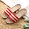 Pantufas de Linho 2025 Femininas Verão Casa Interior Barraca Pantufas de Casal Chão Silencioso Confortável Absorvente de Suor Pantufas Masculinas