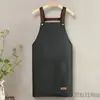 Avental Impermeável e à Prova de Óleo para Homens e Mulheres, Avental de Cozinha para Cozinhar, Cor Sólida, Design Simples, com Bolsos Grandes, Roupa de Trabalho para Restaurante, Tamanho Grande