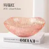 Pratos de Jantar Estilo Ocidental Transparentes Imitação Vidro Personalizados e Criativos, Conjunto de Pratos e Tigelas de Alto Valor para Frutas, Salada, Sobremesa e Lanches Domésticos