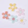 Tecido de florzinha de fio de ouro de cinco pétalas tecido diy flor artesanal acessórios de vestuário acessórios de cabelo infantis acessórios de vestuário