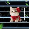 Lindo Clip de Perfume para Ventilación de Coche de Gato Gatito Acrílico Decoración de Coche Accesorio de Interior Adorno de Fragancia