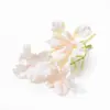 Acessórios de Orquídea Artificial Pequena de Três Cabeças Materiais DIY Decoração de Casa Flores Artificiais Estilo Fresco Presilha de Cabelo Acessório de Cabelo
