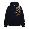 Suéter con Capucha Divertido de Moda Nacional Americana Vintage con Logo Bordado de Terciopelo para Hombre y Mujer, Sudadera con Capucha Casual Holgada de Primavera para Calle