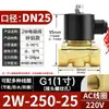 Válvula Solenoide Normalmente Cerrada Todo Cobre Válvula de Agua 220V Acero Inoxidable Válvula de Aire 2W025-08/2W160-15/2W250-25