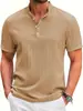 Nueva Camisa Henry a Rayas de Algodón y Lino Retro para Hombre Nueva Casual Holgada Transfronteriza Amazon Wish2024