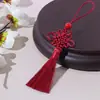 Mini Nó Chinês Borla Pendente Nº 7 6 Placas Pequeno Nó Chinês Pingente de Celular Marcador de Página Antigo Pingente de Borla Atacado