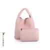 Bolsas para Mujer Transfronterizas, Bolsas de Alta Calidad de Moda, Bolsas Tejidas Puramente Hechas a Mano, Bolsos Tote, Bolsos Madre-Hijo, Compra Uno y Llévate Otro, Bolsos Versátiles