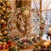 Adorno Brillante para Ventana DIY Atrapasoles Navideño Set de Decoración Colgante Diamond Art