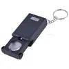 Venta al por mayor de fábrica 45X Luz LED Fuente de luz extraíble Joyería Diamante Identificación Antigua Lupa Llavero de Metal