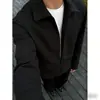 Camisa polo de imitación de dos piezas de color liso minimalista estilo americano para el otoño de 2026, top de manga larga con media cremallera de alta gama para hombre