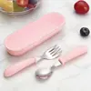 Cuchara de Acero Inoxidable 304, Vajilla Infantil Estilo Escandinavo, Cuchara y Tenedor de Aprendizaje para Bebé, Cuchara para Suplemento Alimenticio de Bebé, Vajilla Portátil