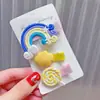 Pinza para el pelo de niña de dibujos animados linda Pinza para el pelo Niña pequeña Color caramelo arcoíris Accesorios para el pelo Pinza lateral infantil coreana Set de tocado