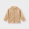 Nueva Chaqueta de Felpa Forrada para Niños Niñas Cuello Alto Ollie Forro Polar Top Cálido Tallas Mediana y Grande Estilo Otoño e Invierno Chaqueta Venta al por Mayor