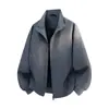 Chaqueta corta con cuello para hombre, abrigo casual holgado, nuevo estilo de ropa de trabajo para primavera y otoño, chaqueta moderna y versátil