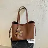 Yuezi 2026 Otoño/Invierno Nueva Bolsa de Gran Capacidad Bolso Tote de Color Sólido Retro Bolso de Mano/Hombro Casual de Moda para el Trabajo
