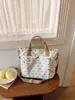 Bolso de lunares estilo coreano simple para mujer, bolso cruzado casual y moderno con cordón, bolso de hombro versátil de estilo dulce, bolso tote