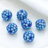 Nuevo con agujero color colorido bola de diamante con cuentas diy cadena para teléfono móvil cadena para llaves colgante de cadena hecho a mano cuentas sueltas al por mayor