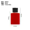 Botellas de Perfume Afelpadas en Stock, Botellas Pequeñas de Vidrio Transparentes, Procesamiento Personalizado, Botellas con Atomizador de 50 ml, Botellas Vacías, Tapones Afelpados para Perfume