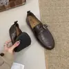 Em estoque~Mocassins Retrô de Couro Genuíno para Mulheres, Sola Macia, Confortáveis, de Calçar, Sapatilhas para o Dia a Dia, Sapatos Pequenos de Couro