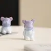 Estatueta de Urso em Cerâmica com Esmalte de Cristal Queimado em Forno, Animal de Estimação de Chá Criativo para Entusiastas de Chá, Artesanato Fofo para Decoração de Mesa e Carro