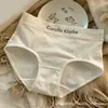 8 Road 70DEnglish Roupa Íntima Feminina Algodão Respirável Sem Costura Controle de Barriga Cintura Média Estilo Adolescente Calcinha