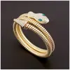 Pulsera de Aleación con Forma de Serpiente de Personalidad Europea y Americana para Mujer Moda Diseño Transfronterizo Joyería Collar con Forma de Serpiente Enrollado