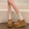Zapatos Birkenstock de Moda que Aumentan la Altura para Mujeres Bajitas, Nuevo Estilo Primavera y Otoño 2026, Combinados con Pantalones de Pierna Ancha, Zapatos de Plataforma con Suela Gruesa y Hebilla