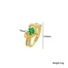 Anillo Exquisito Super Brillante de Circonita para Niñas, Lujo Accesible y Anillo de Apertura Ajustable de Gama Alta, Baño de Oro Real Simple