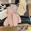 Nova Jaqueta de Algodão Canelada Quente com Capuz para Crianças Roupa Externa para Meninos e Meninas Casaco Versátil Casual Elegante Fofo