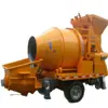 Máquina integrada de mezcla y bombeo de concreto, camión mezclador y bombero montado en vehículo para la construcción de proyectos de conservación de agua en campo
