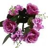 Guirnalda de Rosas Simuladas Candelabro Estilo Europeo Guirnalda Decoración de Hogar de Primavera Accesorios para Exhibidores de Ventanas Mesa de Comedor Decoración de Bodas Flores Artificiales