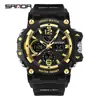 Nuevo Reloj Electrónico Transfronterizo Sanda para Hombre, Deportivo, Resistente al Agua, Luminoso, Doble Pantalla, Multifunción, Modelo Popular
