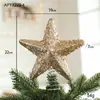 Nuevo Polvo Pegajoso de Espuma Estrella para la Punta del Árbol de Navidad Estrella Explosiva Estrella de Cinco Puntas Decoración Diseño de Escena Navideña Stock Disponible