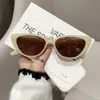 Óculos de sol retrô europeus e americanos olho de gato femininos protetor solar óculos de sol senso avançado rosto pequeno ins moda rede vermelha 2023 novo-