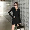 Nuevo vestido sexy de chica popular para otoño e invierno 2023, falda base ajustada para mujer, falda de moda ajustada a la cintura