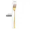 Amazon Cuchara de Acero Inoxidable 304 Mango Largo Chapada en Titanio Vajilla Cuchara Mezcladora de Colores Tenedor Coreano Cuchara Creativa para Hielo