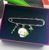 Broche Panda Estilo Chinês Anti-reflexo Moda Nacional Bambu Liga Criativa Emblema Pingente de Bolsa Acessórios para Roupas