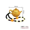 Latón gira la olla alrededor mini dragón y tetera de fénix inmediatamente cambian de manos para jugar mahjong artesanías de cobre de la suerte