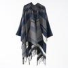 Poncho con flecos para mujer, otoño e invierno 2023, nuevo poncho cálido de cachemira, poncho extragrande