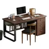 Mesa de computador para funcionários, conjunto de mesa simples e moderno para estação de trabalho de funcionários, mesa de escritório, mesa simples para escrita para uso doméstico, mesa de escritório