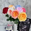 Flor artificial Austin individual estilo Ins, arreglo popular para escritorio, decoración suave de lujo ligero, flor artificial con sensación de alta gama para bodas