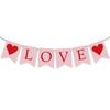 Bandera con letras de San Valentín, color rojo, rosa y amor, flor siamesa, feliz día de San Valentín, venta al por mayor, 2025
